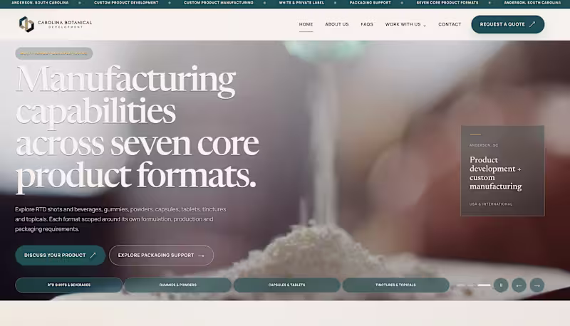 Cover image for Another beautiful website executed for this botanical tinctu...