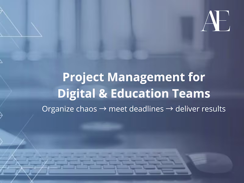 Cover image for Manage and optimize your digital or education project