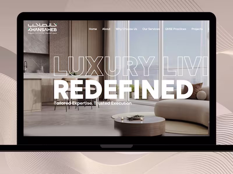 Cover image for Luxury Contracting Website — UX, Design & Development