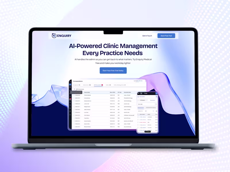 Cover image for AI-Powered Clinic Management Landing Page