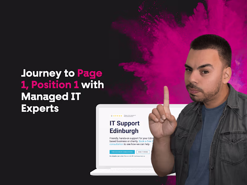 Cover image for Journey to Page 1, Position 1 with Managed IT Experts