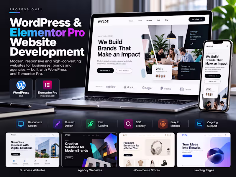 Cover image for Custom WordPress Website Development with Elementor Pro