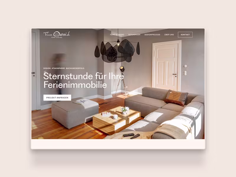Cover image for Premium Website Design for Tina Oestreich Fewo Staging