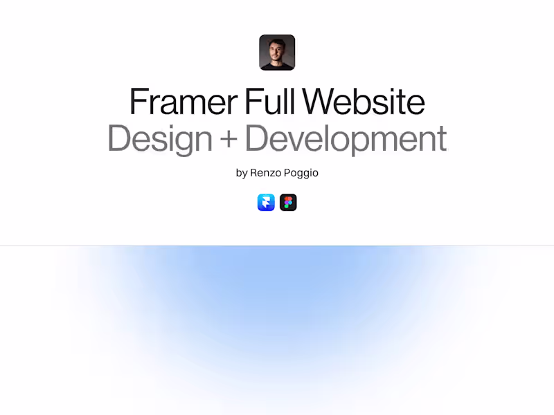 Cover image for Framer Full Website Design & Development