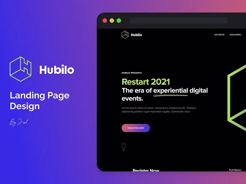 Cover image for Hubilo - Landing page Redesign