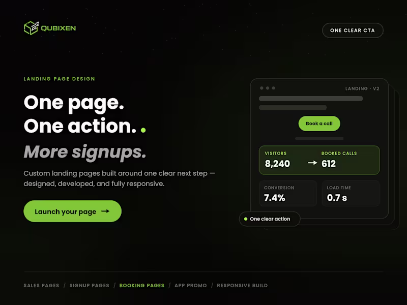 Cover image for Looking for a conversion focused landing page?