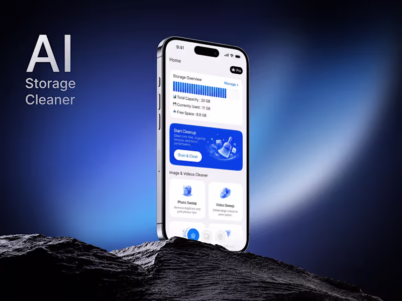 Cover image for Clean Smarter, Store Better | Storage Cleaner App Design