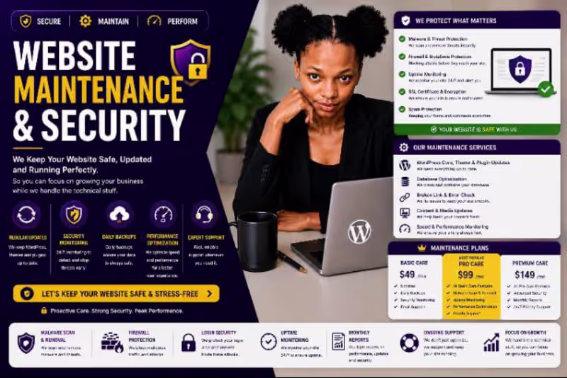 Cover image for Website Maintenance & Security | WordPress Support & Protection