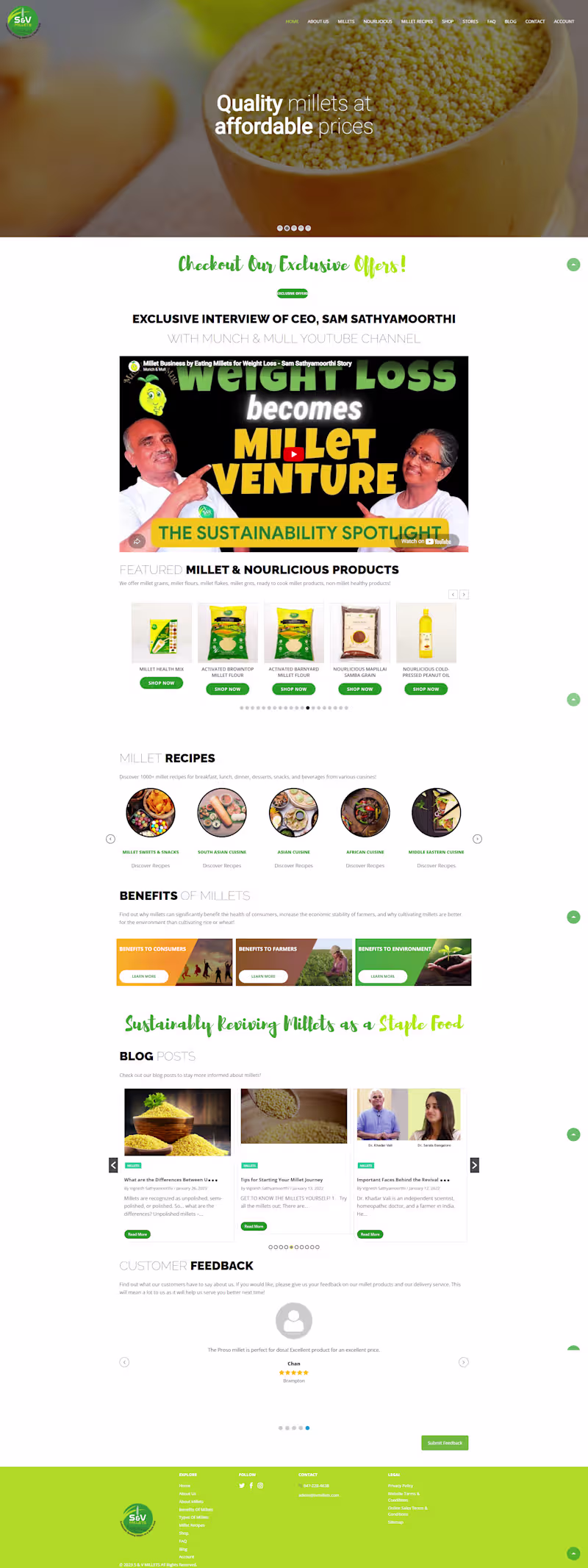 Cover image for SVMillets is a health-focused brand