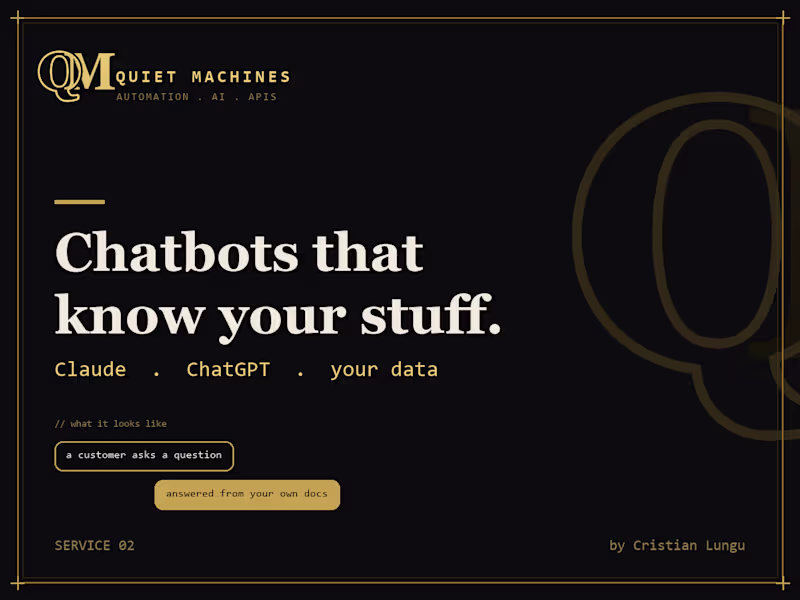 Cover image for Build an AI chatbot or assistant trained on your data