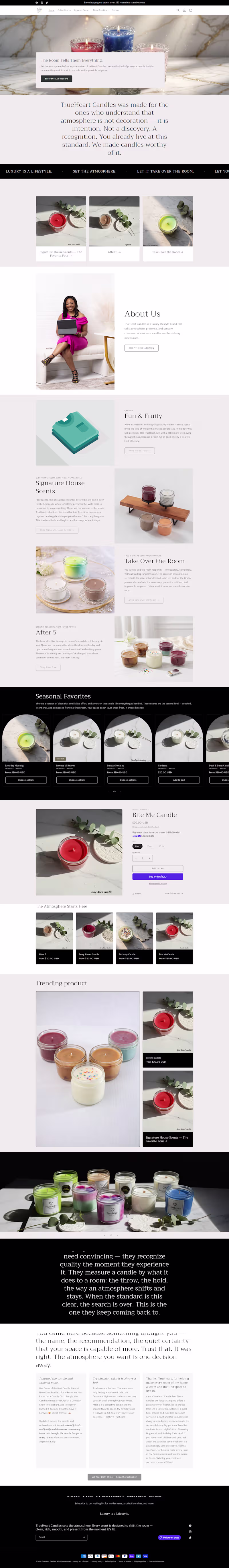 Cover image for TrueHeart Candles – Luxury Candle Brand Store