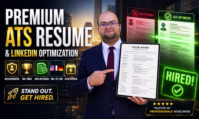 Cover image for Executive ATS Resume, Cover Letter & LinkedIn Overhaul