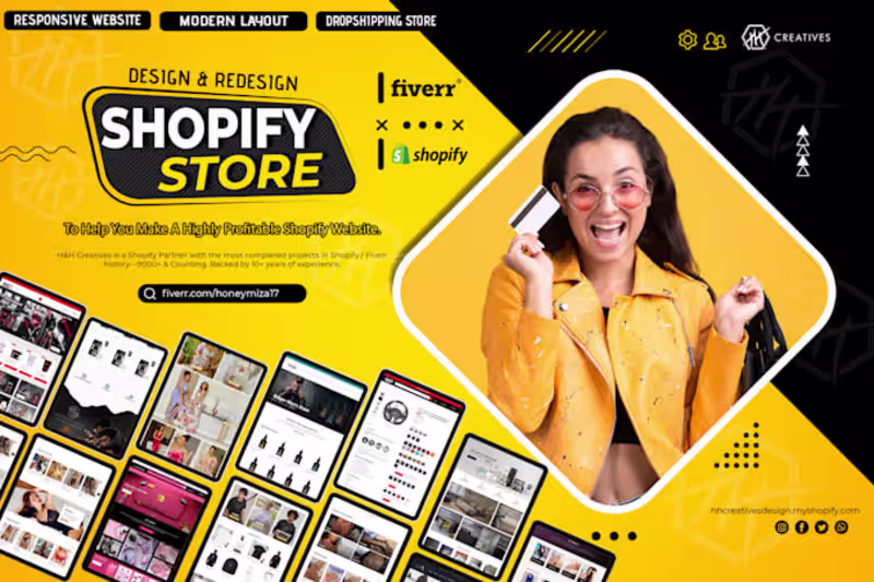 Cover image for I will built shopify store design and shopify ecommerce website 