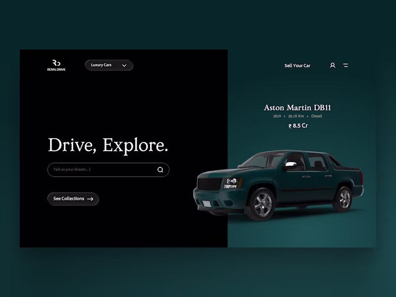 Cover image for Royal Drive: Luxury Car Discovery Concept