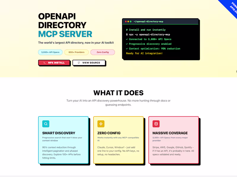Cover image for https://github.com/rawveg/openapi-directory-mcp