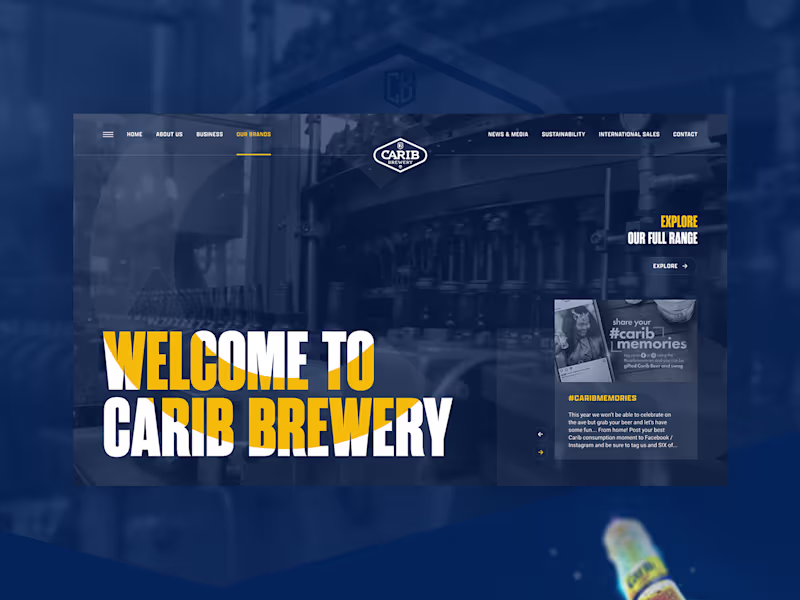 Cover image for Carib Brewery on Behance