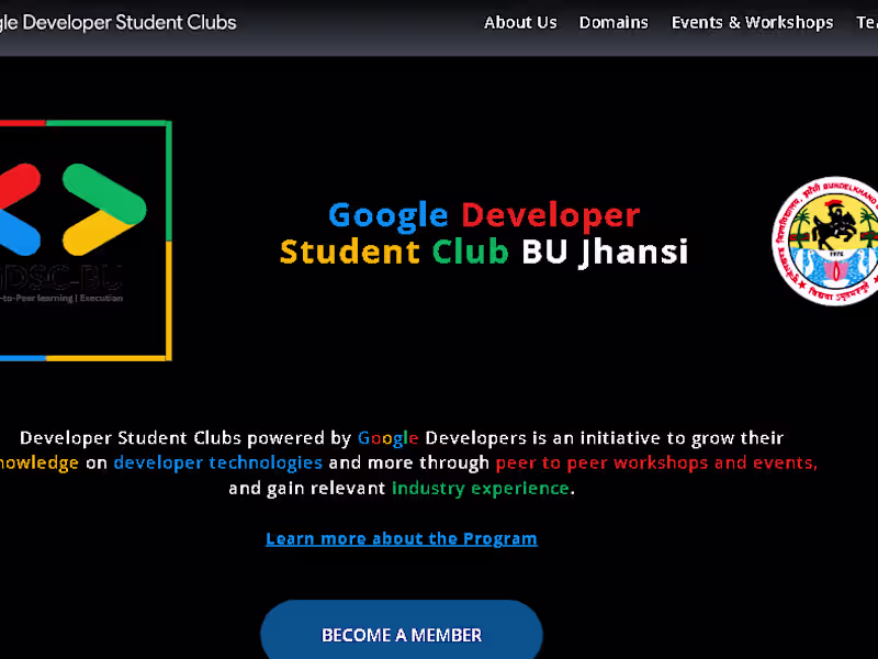 Cover image for Google Developer Student Club BU