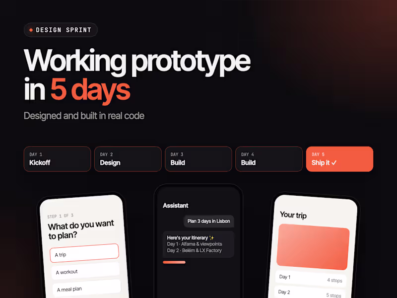 Cover image for AI Product Design Sprint: Working Prototype in 5 Days