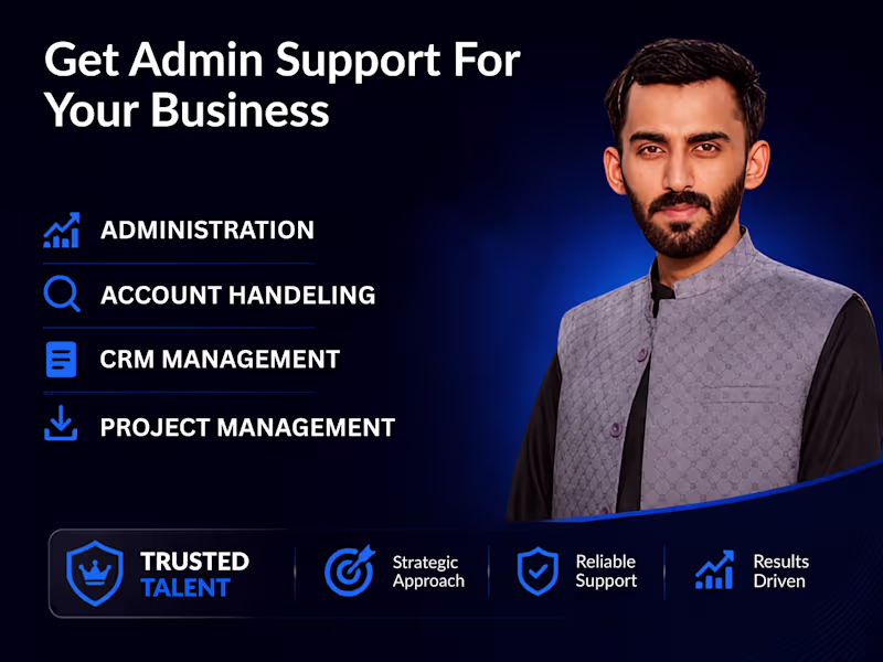 Cover image for You will get ADMINISTRATIVE SUPPORT for your business.