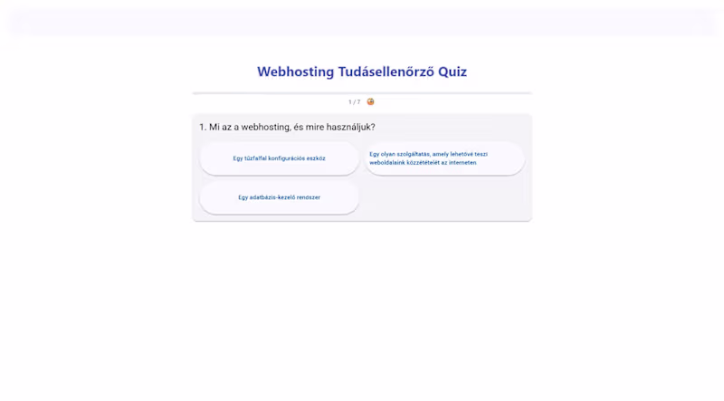 Cover image for Webhosting Knowledge Quiz – Interactive Angular Application