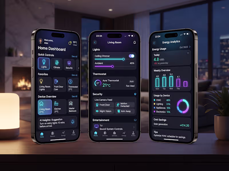 Cover image for SmartHome - Smart Home Control & Automation Mobile App UI & ...