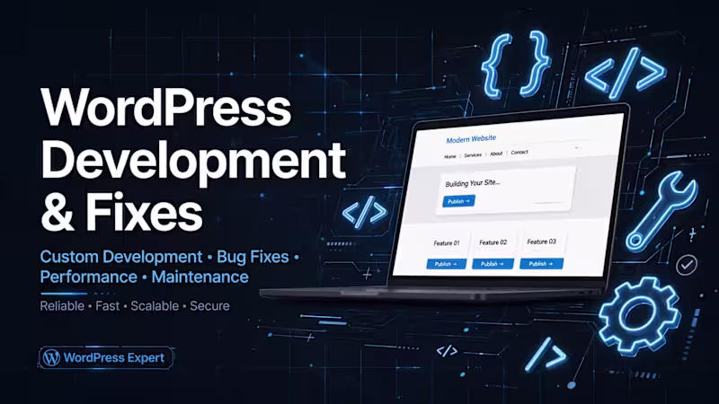 Cover image for WordPress Development & Fixes