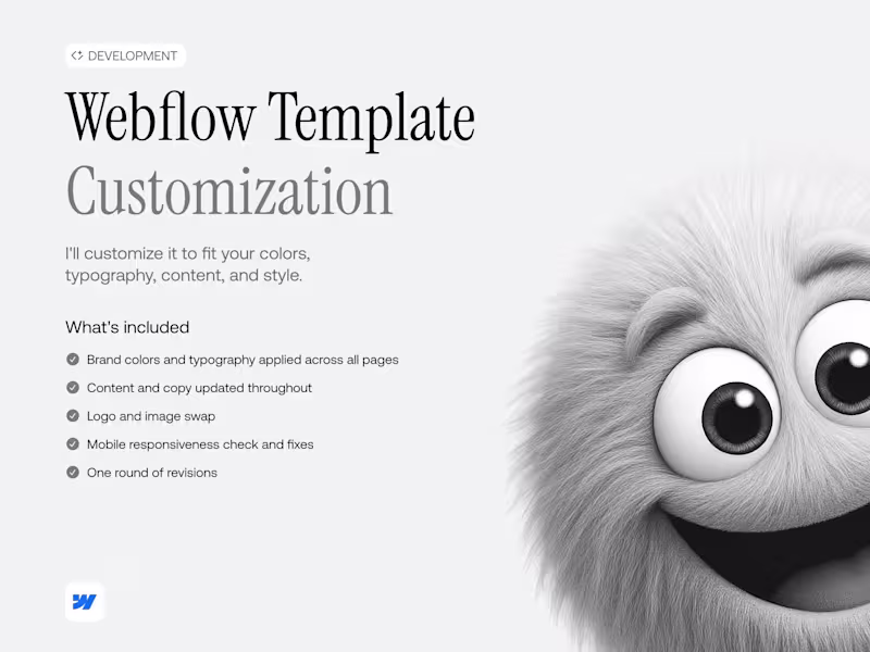 Cover image for Webflow Template Customization