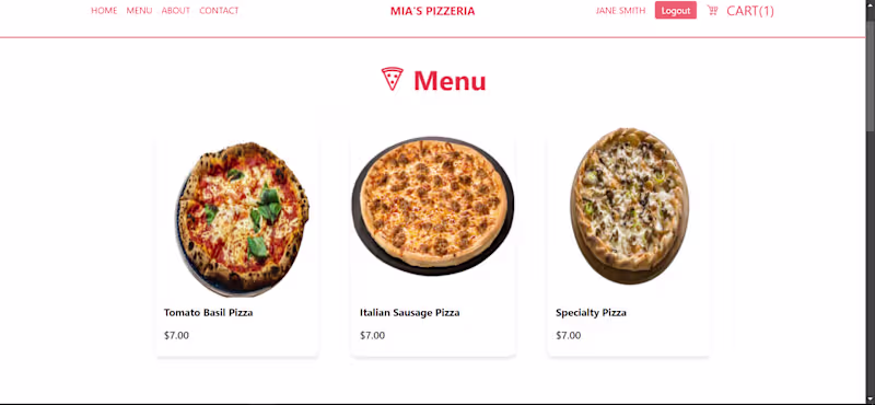 Cover image for Mia's Pizzeria 