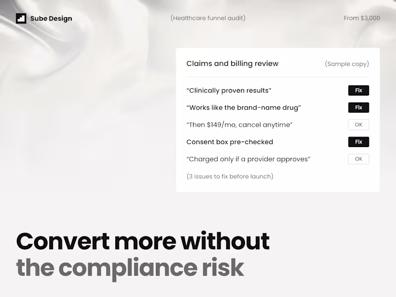 Cover image for Healthcare Funnel Audit