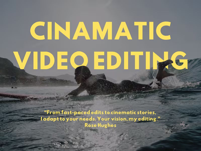 Cover image for Cinematic Video Editing
