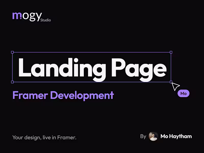 Cover image for Landing Page (Framer Development Only)