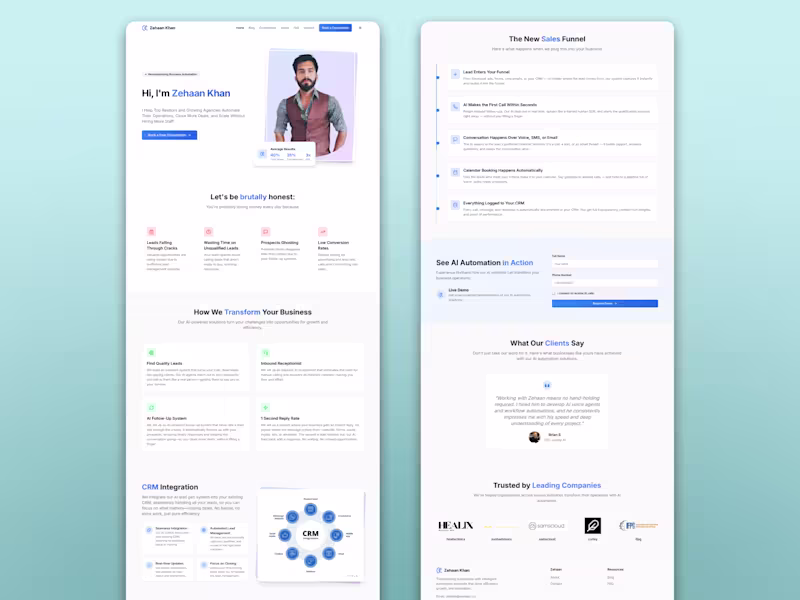 Cover image for Personal Portfolio Website for AI Automation Expert