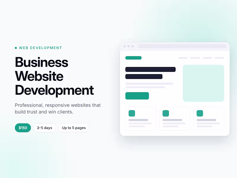 Cover image for Business Website Development