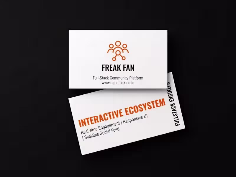 Cover image for Interactive Web App for Freak Fan Community