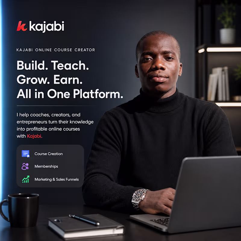 Cover image for I will build a high converting Kajabi website and online course 