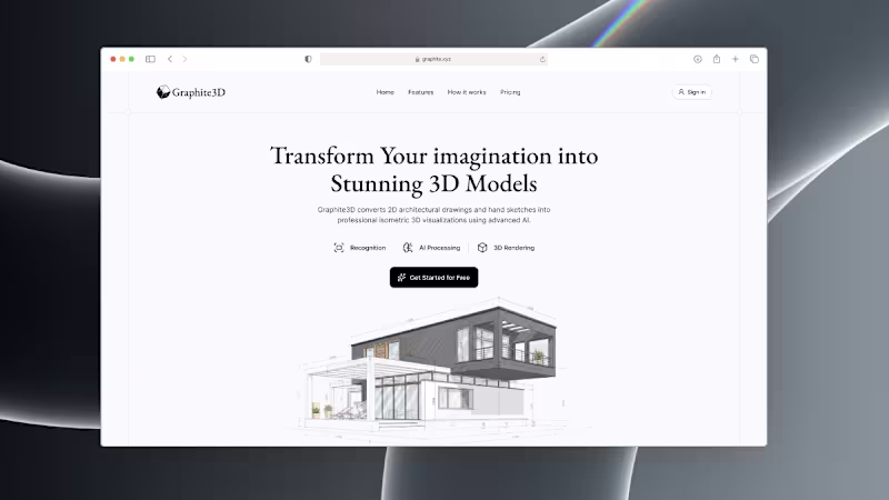 Cover image for Landing page design for my side project https://graphite3d.x...