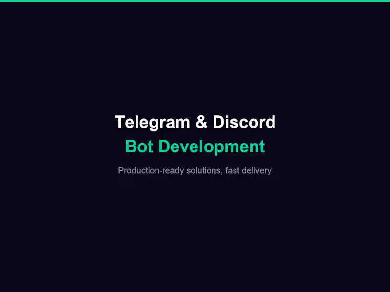 Cover image for Telegram and Discord Bot Development