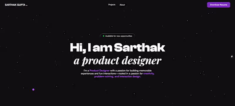 Cover image for Personal Portfolio : Framer Development