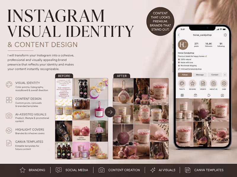 Cover image for Instagram Visual Identity & Content Design