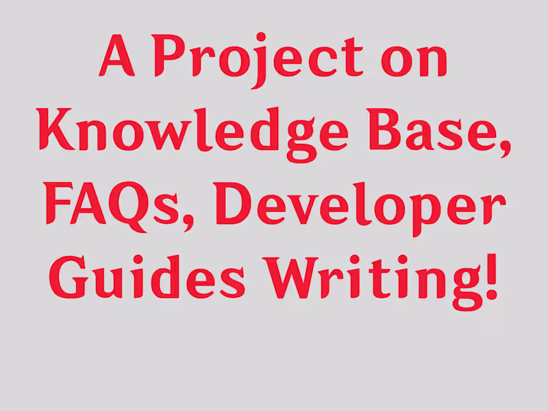 Cover image for SaaS documents: Knowledge Base, FAQs, Developer Guides Writing