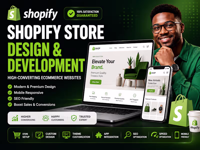 Cover image for Shopify Store Design & Ecommerce Website Development
