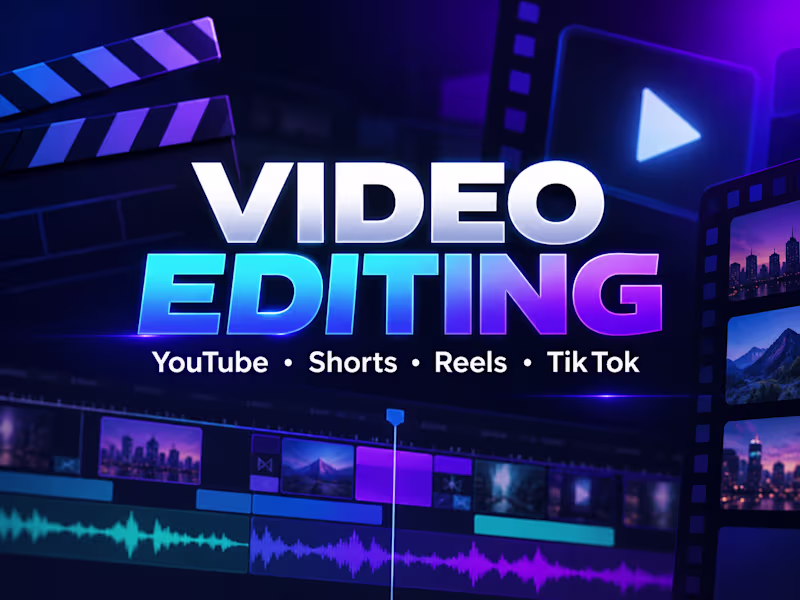 Cover image for YouTube, Shorts, Reels & TikTok Video Editing