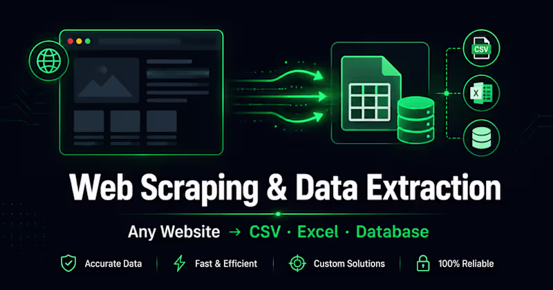 Cover image for Web Scraping & Data Extraction
