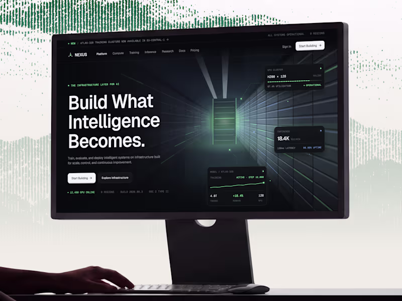 Cover image for Nexus — AI Infrastructure & Compute Platform Landing Page