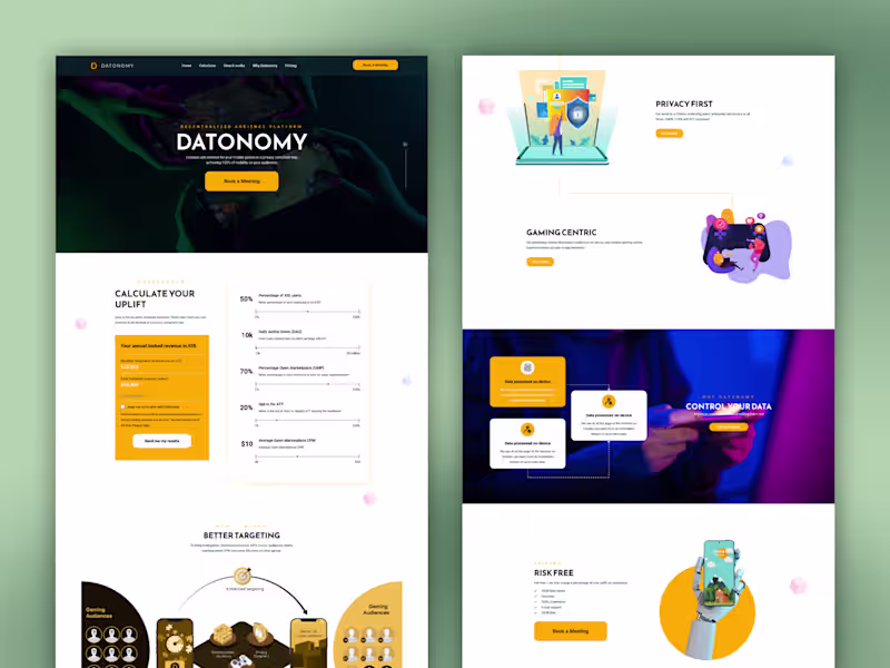 Cover image for Datonomy — Landing Page (Figma → Elementor)