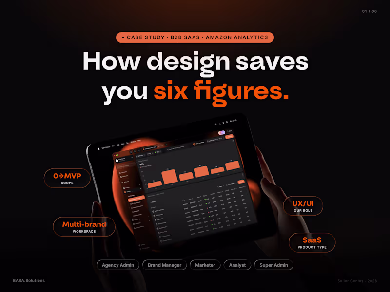 Cover image for UX UI & Product Design for Amazon Analytics SaaS