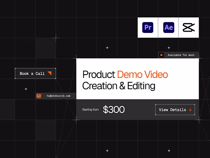 Cover image for Product Demo Video Creation & Editing