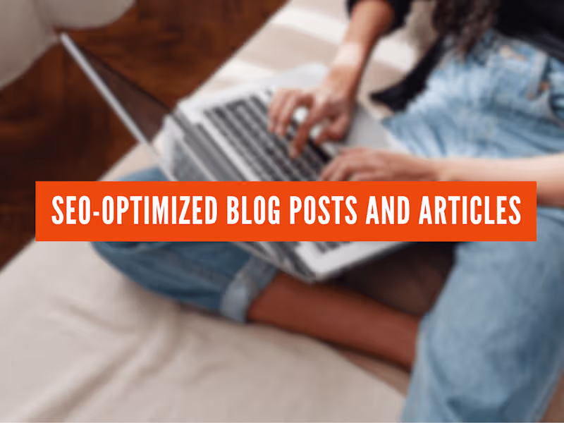 Cover image for SEO-Optimized Blog Posts And Articles