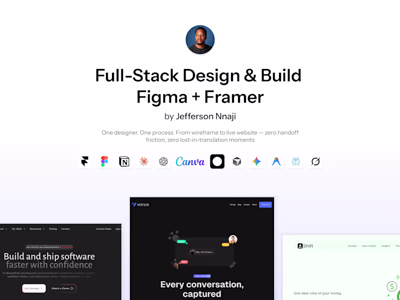 Cover image for Figma + Framer — Design & Build Package