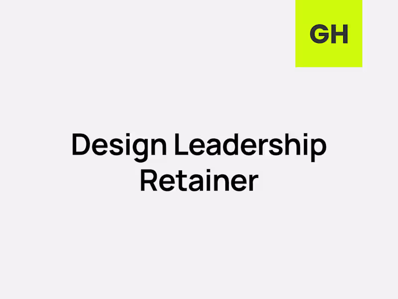 Cover image for Design Leadership Retainer